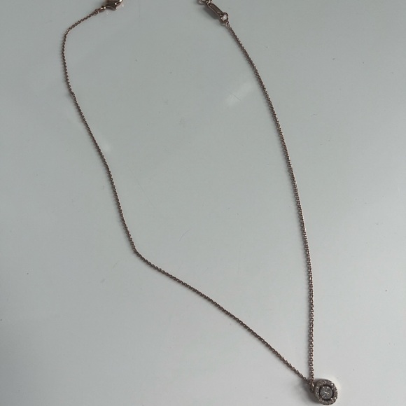 COACH rose gold/sparkle circular necklace - Picture 5 of 8